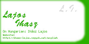 lajos ihasz business card
